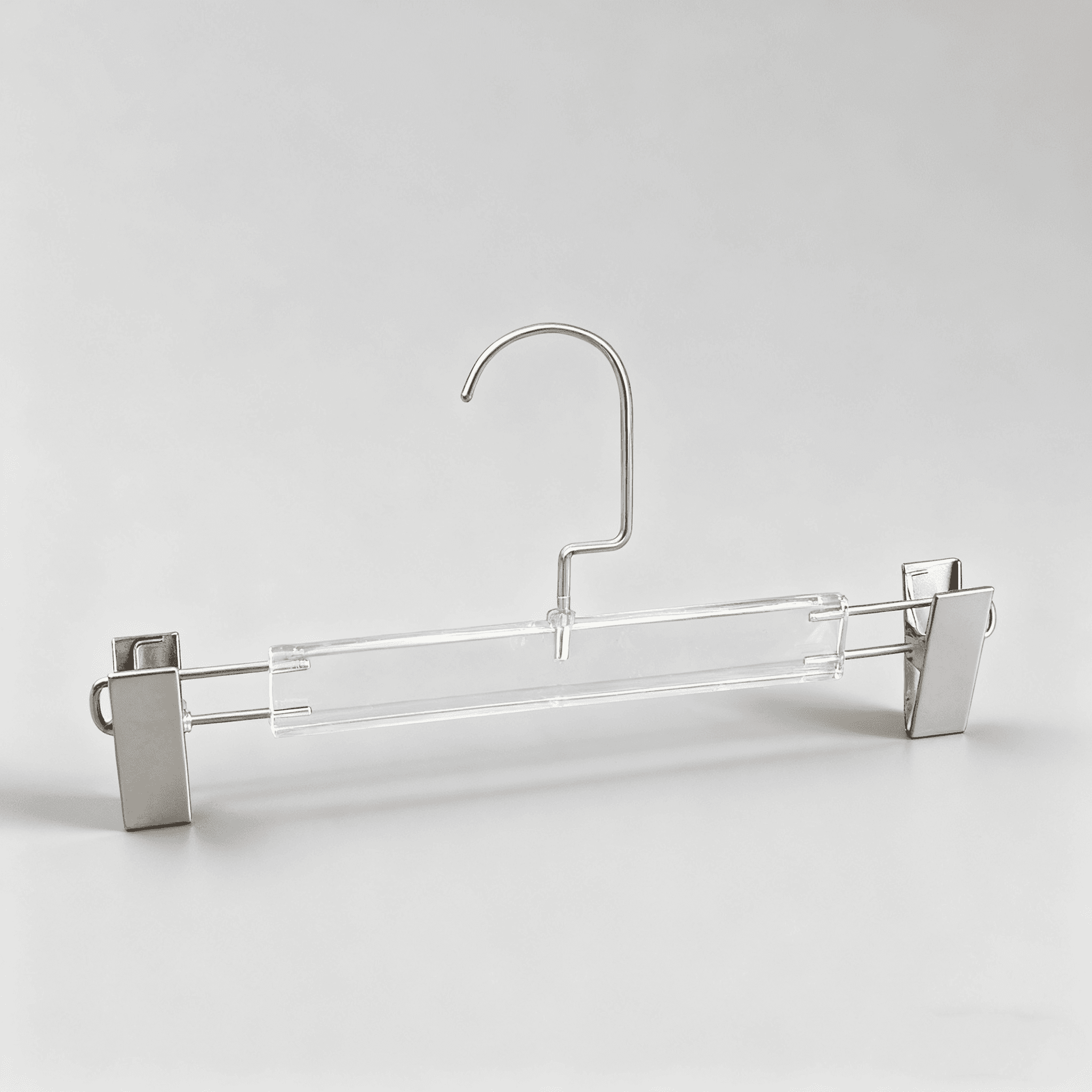 Роскошная прищепка для брюк из прозрачного акрила , с серебряными зажимами T110S